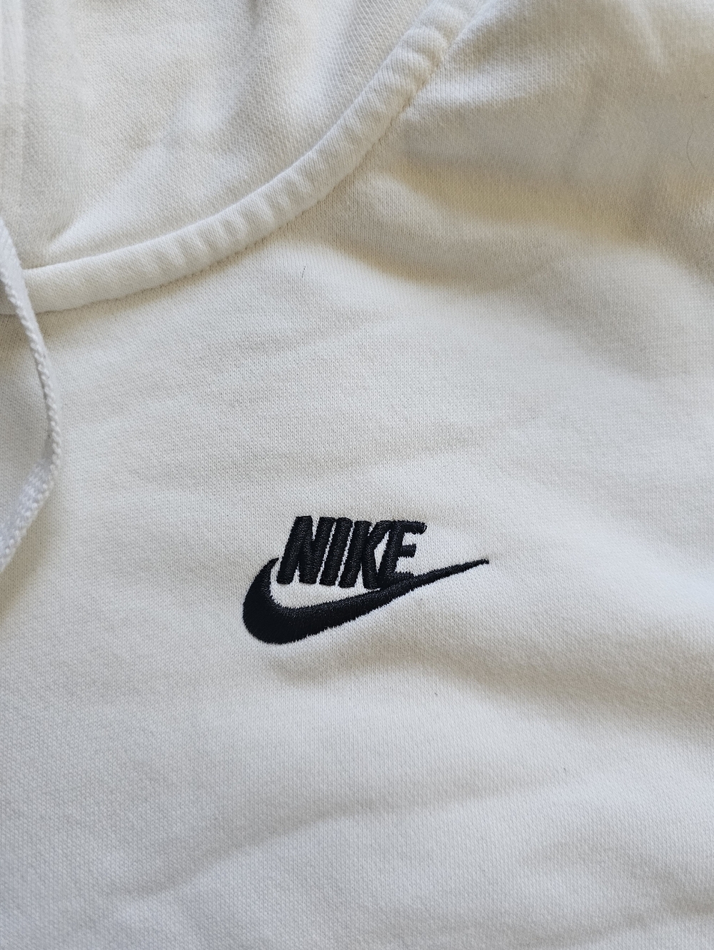 Nike White Full-Zip Hoodie with Black Swoosh - Picture 2 of 4